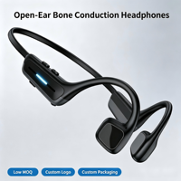 Headphone Konduksi Tulang Terbuka Kustom Nirkabel Headset Olahraga MOQ Rendah Mendukung Logo Kustom Warna Kemasan