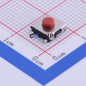 TSA623G34-250 Tactile Switch SMD-4P,6.2x6.2mm Switch Single Pole Single Throw Round Button 2.5N Vertical Mount - Product Image 1