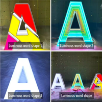 Enseigne lumineuse personnalisée en acrylique multicouche 3D LED, étanche, DC 12V, couleur et forme personnalisables, logo paysager illuminé