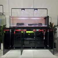 Aquarium étroit Jin Jing avec pompes à eau, filtre de fond pour poissons super blancs, verre ultra transparent, style industriel