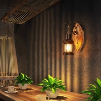 Lámpara de Pared Industrial Vintage Multifuncional, Estilo Retro Americano, para Decoración de Restaurantes, Bares y Cafeterías