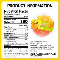 Bonbons gélifiés halal aux fruits, saveur orange et mangue, enrobés de sucre, friandises moelleuses, en vrac, en pot, en gros