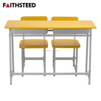 Ensemble de bureau et chaise réglables personnalisables de bonne qualité pour l'école, bureaux et chaises d'école, chaise et table doubles pour étudiants