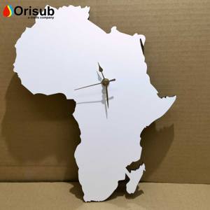 Horloges murales africaines personnalisées <span class=keywords><strong>Horloge</strong></span> en bois MDF vierge pour sublimation - Product Image 1