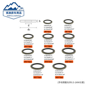 Kit de joints toriques IQIHUI 170 pièces M6 M8 M10 M12 M14 M16 M18 M20 M22 M24 pour applications automobiles - Product Image 2