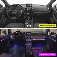 Nouvelle lumière d'ambiance dynamique style écailles de dragon pour Audi A3 S3 8V 2013-2020, lampe d'ambiance de voiture Plug and Play, mise à niveau