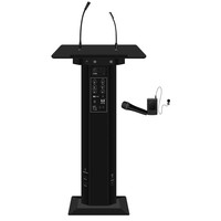 NUEVO Podium Rostrum Speech Stand de madera. Escenario de conferencias con micrófono, altavoz de prensa o debate Púlpito de orador aislado