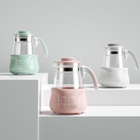 Bouilloire électrique intelligente pour enfants avec écran LCD, sans BPA, 1200 ml, température constante, chauffe-biberon, capteur de température de l'eau