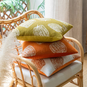 جاكار اليقطين ديكور عصري غطاء وسادة مريح تطريز الخفة رمي هندسي مكافحة ساكنة غرفة المعيشة - Product Image 4