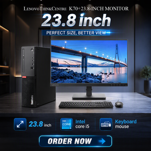 คอมพิวเตอร์ตั้งโต๊ะ Lenovo ThinkCentre K70 รุ่นใหม่ล่าสุด I5-13400 แรม 8GB/16GB DDR5 NVMe SSD+HDD จอ 23.8 นิ้ว สำหรับธุรกิจและสำนักงาน ประสิทธิภาพทรงพลัง - Product Image 2