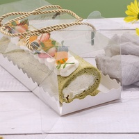 Mini tranche unique petite boîte triangulaire de tranches de gâteau multiples avec poignée gâteau Mousse boîte à gâteau Sandwich rouleau suisse