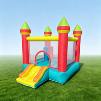 Château gonflable pour enfants à usage domestique avec toboggan et souffleur, en tissu Oxford, pour jouer à l'intérieur ou dans le jardin