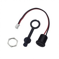 Connecteur USB Type C étanche avec fil à souder, bouchon d'étanchéité anti-poussière 16 broches, 3A, pour appareils d'éclairage extérieur