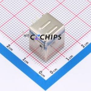 USB-U270-BWS USB Connector Bent Lead Through Hole Connector Type-B USB 2.0 Female Right Angle Insert - Product Image 2