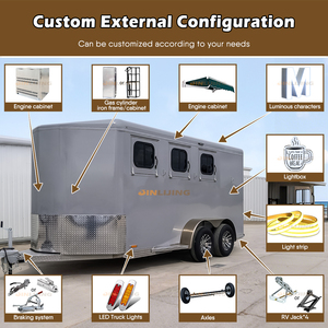 Jinlijing đa chức năng di động ngựa Trailer hộp di động thanh trại vận chuyển thực phẩm bán hàng tự động consesssion thực phẩm xe tải để bán - Product Image 5