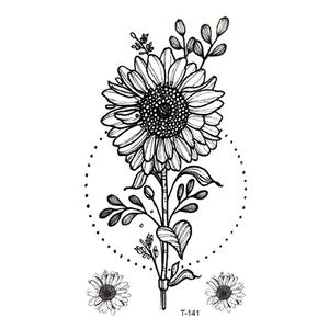 Autocollant de tatouage temporaire imperméable, rose, fleur, dos de la main, art du tatouage, tatouage flash, faux tatouages pour femmes et hommes - Product Image 4