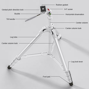 Usine 360 °   Trépied léger en aluminium pour appareil photo, trépied pour téléphone, support pour téléphone, diffusion en direct, vlogging et photographie de voyage - Product Image 6