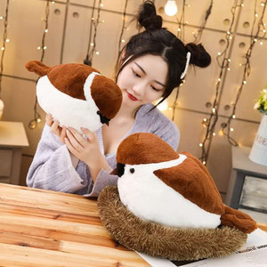 8432 Cute 3D Lifelike Plush Brown <strong>Sparrow</strong> Stuffed Toys with Birds Nest Huggable Dolls for Kids Birthday Gifts Plush Toys <strong>Sparrow</strong> - Product Image 4