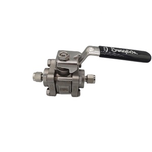 Manchon de carte en acier inoxydable 316 1/4" Série 60 SS-62PS4 SS-63TS12 High Tube Ball - Product Image 1
