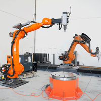 Máquina de grabado de piedra con brazo robótico CNC Kuka automático de 7 ejes 3D, máquina de tallado de piedra con sierra, husillo HS300/ES368