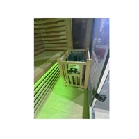 Sauna cubique extérieur traditionnel au design moderne Sauna extérieur en bois carbonisé et bain de vapeur Baignoires thermales sauna poêle à bois