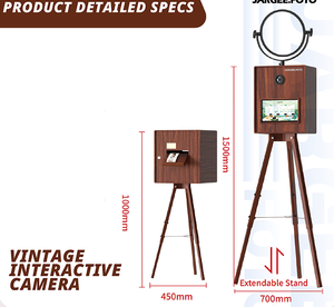 Système de caméra <span class=keywords><strong>photo</strong></span> interactive avec finition bois, équipé d'un appareil <span class=keywords><strong>photo</strong></span> Canon R100 et d'une imprimante DNP, pour les événements de vente au détail et l'activation de marque - Product Image 2