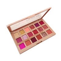 Ensemble de maquillage à paillettes 18 couleurs promotionnel populaire emballage coloré petite palette de fard à paupières