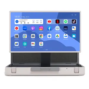 ELC PackGO-Maletín portátil de 27 pulgadas, diseño de pantalla táctil, TV, Maleta, tableta, monitor, sistema Android, pantalla inteligente para acampar