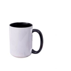 Taza de Café de Sublimación por Transferencia de Calor de Alta Calidad de 15 oz con Asa Colorida, Apta para Lavavajillas y Microondas, Venta al por Mayor - Product Image 5