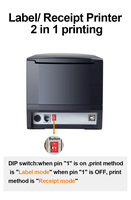 Impresora de Etiquetas de Códigos de Barras Xprinter XP-365B Negra Todo en Uno de 3 Pulgadas para Impresión de Etiquetas y Boletos, Impresora Térmica de Etiquetas