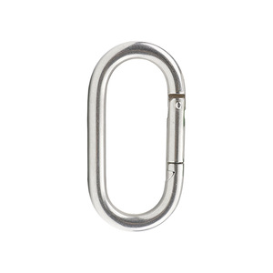 Mosquetón ovalado de acero inoxidable para escalada, gancho de seguridad para exteriores, conector. - Product Image 1