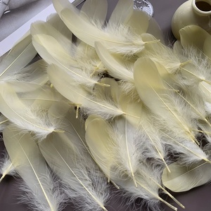 Plumas de Ganso Teñidas Grandes y Suaves en Stock para Decoraciones de Pared de Girasoles DIY para Bodas y Carnavales, y Manualidades de Alas de Atrapasueños - Product Image 4