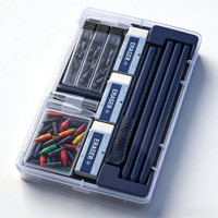 Crayon métallique octogonal Technologie noire Multicolore Éternel Durable Sans affûtage Alliage Stylo d'écriture sans fin pour étudiants