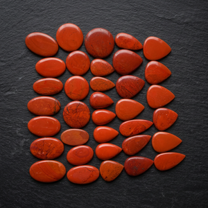 Cabochons de corail rouge naturel en gros, taille ovale, pierres précieuses polies en vrac pour la fabrication de bijoux MAHNAJ GEMS - Product Image 2