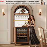 Meuble de rangement compact en bois sur mesure pour vin, présentoir autoportant pour salon, bar, salle à manger