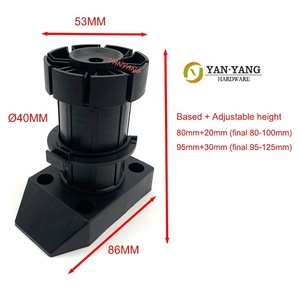 Patas ajustables de <span class=keywords><strong>pl</strong></span>ástico ABS blancas de 8-10 cm para muebles, fáciles de montar, para cocina, marca Yanyang - Product Image 2