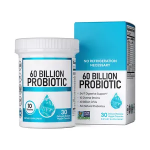 60 Probiotic tất cả tự nhiên Prebiotics privrate nhãn Viên nang tăng trưởng của sức khỏe