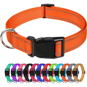 <strong>Luxury</strong> Solid Pattern Nylon <strong>Dog</strong> <strong>Collar</strong> with Buckle Closure for Small &amp; Large Breeds-Walking <strong>Collar</strong> - Product Image 1