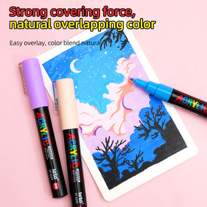 Acrylfarben-Marker-Stift-Set mit 0,7-mm-Feinspitze, Stoffmalstifte zum Zeichnen, für Kinder, 24 Farben, Kunst-Marker - Product Image 5