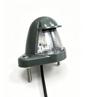 Lampe de plaque d'immatriculation à 3 LED blanches, étanche, avec support métallique, remplacement pour camions lourds, remorques, fourgonnettes, camping-cars