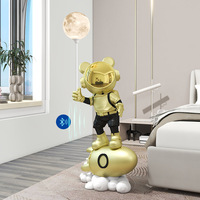 Décoration d'intérieur créative INS, grande lampe LED en forme de fusée d'astronaute, figurine en résine pour la décoration de meubles de salon, cadeaux