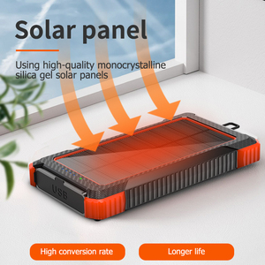 Produits les plus vendus Banque d'énergie <span class=keywords><strong>solaire</strong></span> 10000mah Powerbanks étanches pour l'extérieur Livraison gratuite pour téléphone portable - Product Image 2