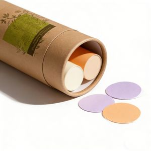 Custom Sample Biodegradable Cylinder Round Packaging Tubes Paper Box Brown Kraft Cardboard Tube <b>Boxes</b> - Product Image 3