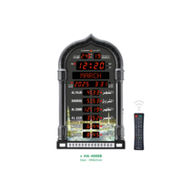 Horloge murale LED Azan 110V/220V, horloge de prière, décoration de la maison, horloge numérique Azan pour mosquée