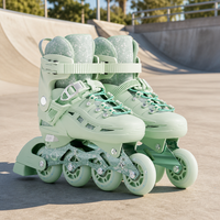 Patins à roulettes pour enfants OEM, réglables, avec roues lumineuses, rose, pour filles