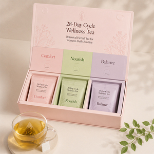 Tè Benessere <span class=keywords><strong>per</strong></span> Donne, Ciclo 28 Giorni, Equilibrio Ormonale, Sollievo PMS, Supporto Detox e Metabolismo, Miglioramento dell'Umore - Product Image 2
