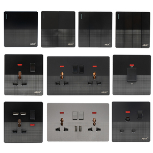 Abuk bền OEM phổ tiêu chuẩn 1gang PC bảng điều chỉnh điện đơn cực đa chức năng Ổ cắm điện ánh sáng tường chuyển đổi ổ cắm - Product Image 2