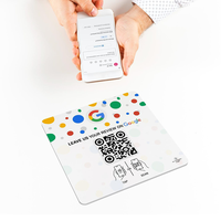 Placa de Acrílico con Código QR para Redes Sociales (Facebook/TikTok/Sitio Web), Adhesivo Reutilizable para Hoteles, 13.56mhz