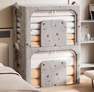 Wardrobe Clothes Organizer Folding Fabric Storage Boxs For Bedroom Collapsible Storage Box With Handles