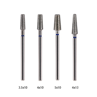 Fraise à ongles diamantée conique professionnelle de qualité supérieure, fraises diamantées en acier dentaire, coupe-cuticules, lime à ongles électrique, vente en gros d'usine